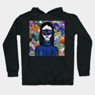 girl wearing butterfly mask Hoodie